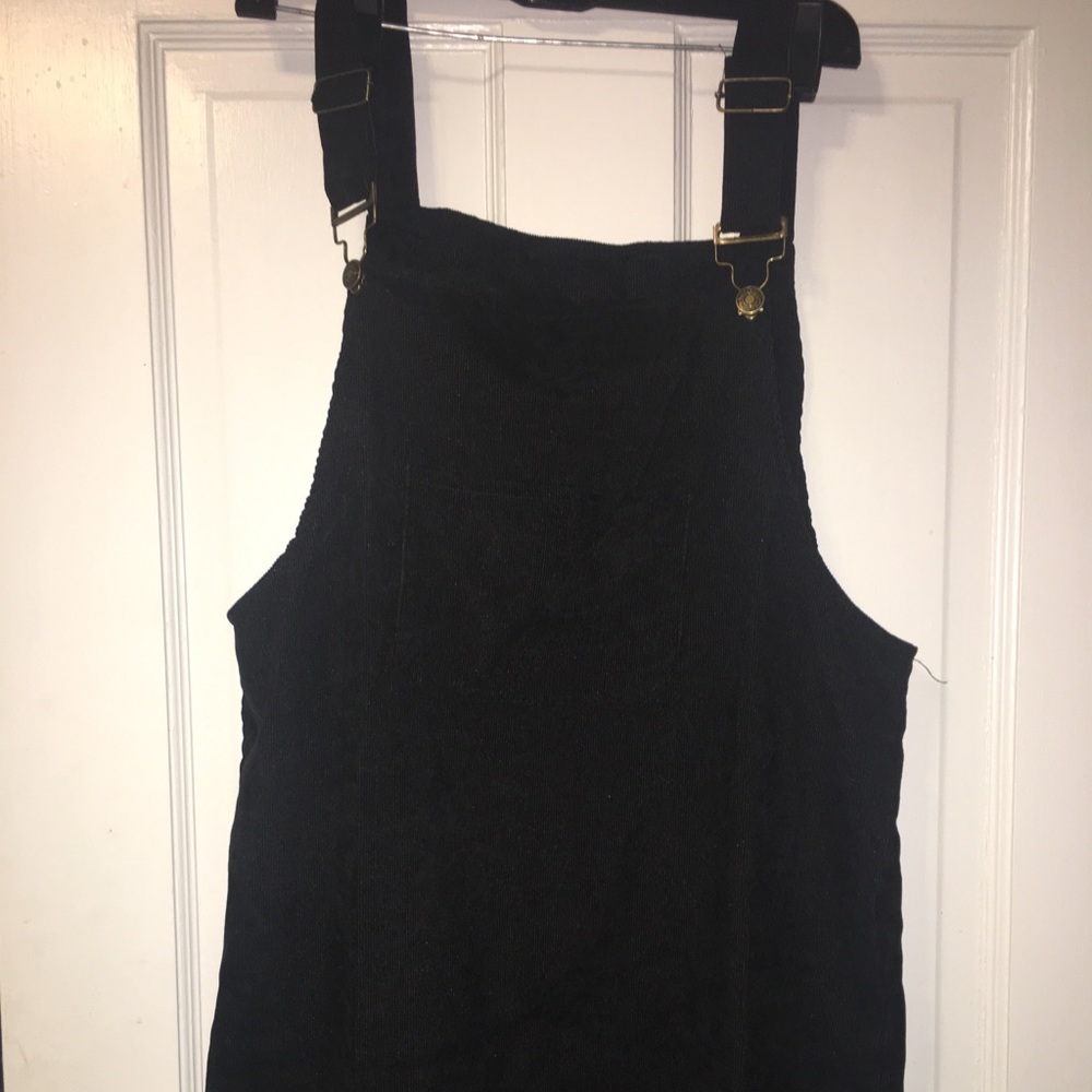 Black Corduroy overall dress